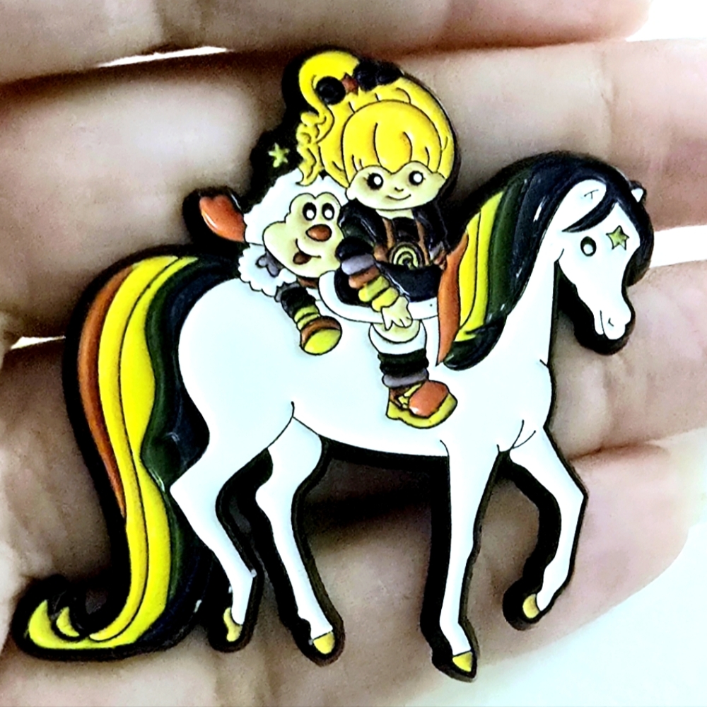 3/$50 Rainbow bright pin Brooch 80s cartoon vintage style - Picture 2 of 4